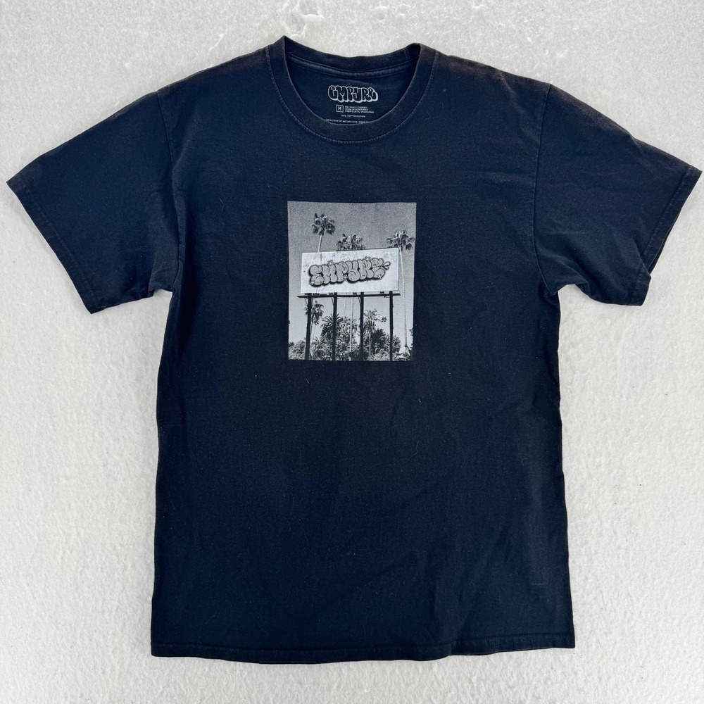 Empyre - Graphic Tee Billboard Palm Trees - Black - M - Mens